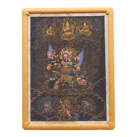Framed Tibetan Buddhist Thang Ka