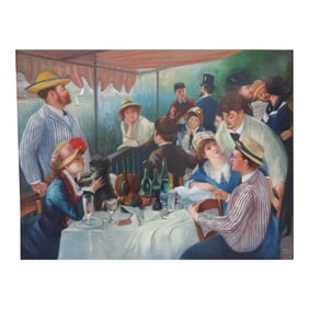 Signed Original Impressionist Style 'Bal Du Moulin' Oil, Circa 1959- One of a Pair- Must Buy Both