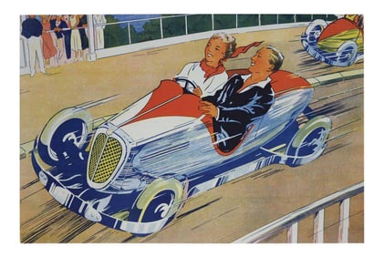 1930s English Automobile Carnival Poster by Willson's Leicester