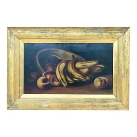 Vintage Boho Original Still Life of Fruit Painting