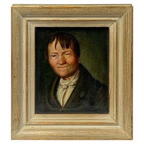 18th Century Miniature Portrait of a Sleepy Eyed Man, Circle Christian Wilhelm Ernst Dietrich