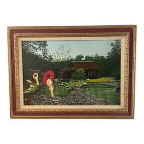 Japanese Geisha Painting on Canvas