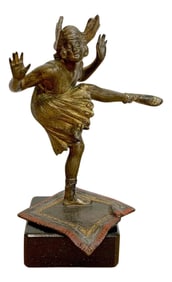 Early 20th Century Vienna Cold Painted Bronze Dancing Flapper