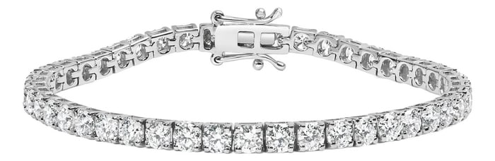10K White Gold 2.0 Cttw Prong Set Round-Cut 7.25" Classic Diamond Tennis Bracelet