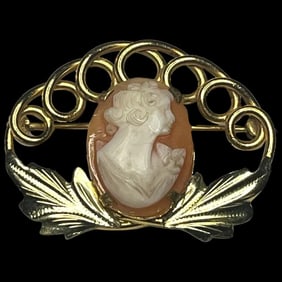 Vintage Gold Filled Cameo Pin/Brooch