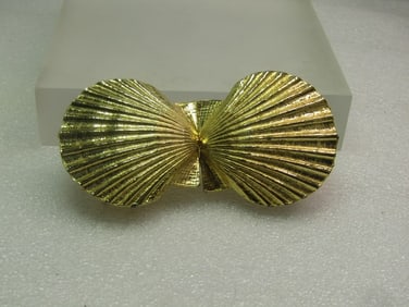 Vintage Scallop Shell Buckle Set - 2 Pieces, Mimi D N 1979