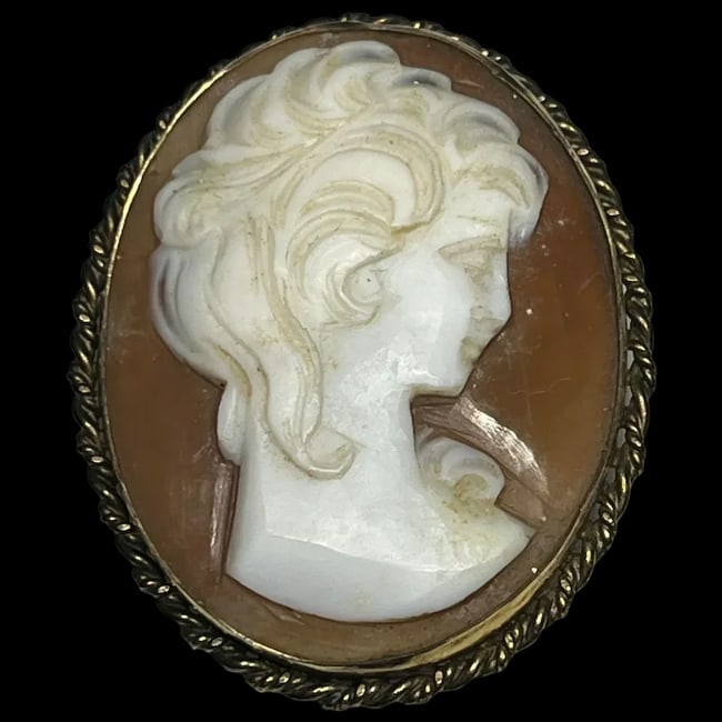 Vintage 4 Winard 12k G.F. Shell Cameo Brooch/Pendant (1 of 7)