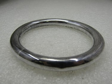 Vintage Sterling Silver Bangle Bracelet, Mexico, 7.75" , Signed