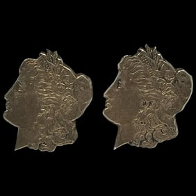Estate Custom Made Morgan Silver Dollar Cuff Links