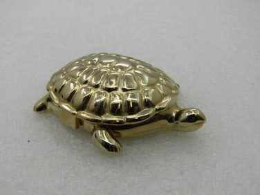 Vintage Avon Turtle Candid Perfume Compact, 1970's-1980's