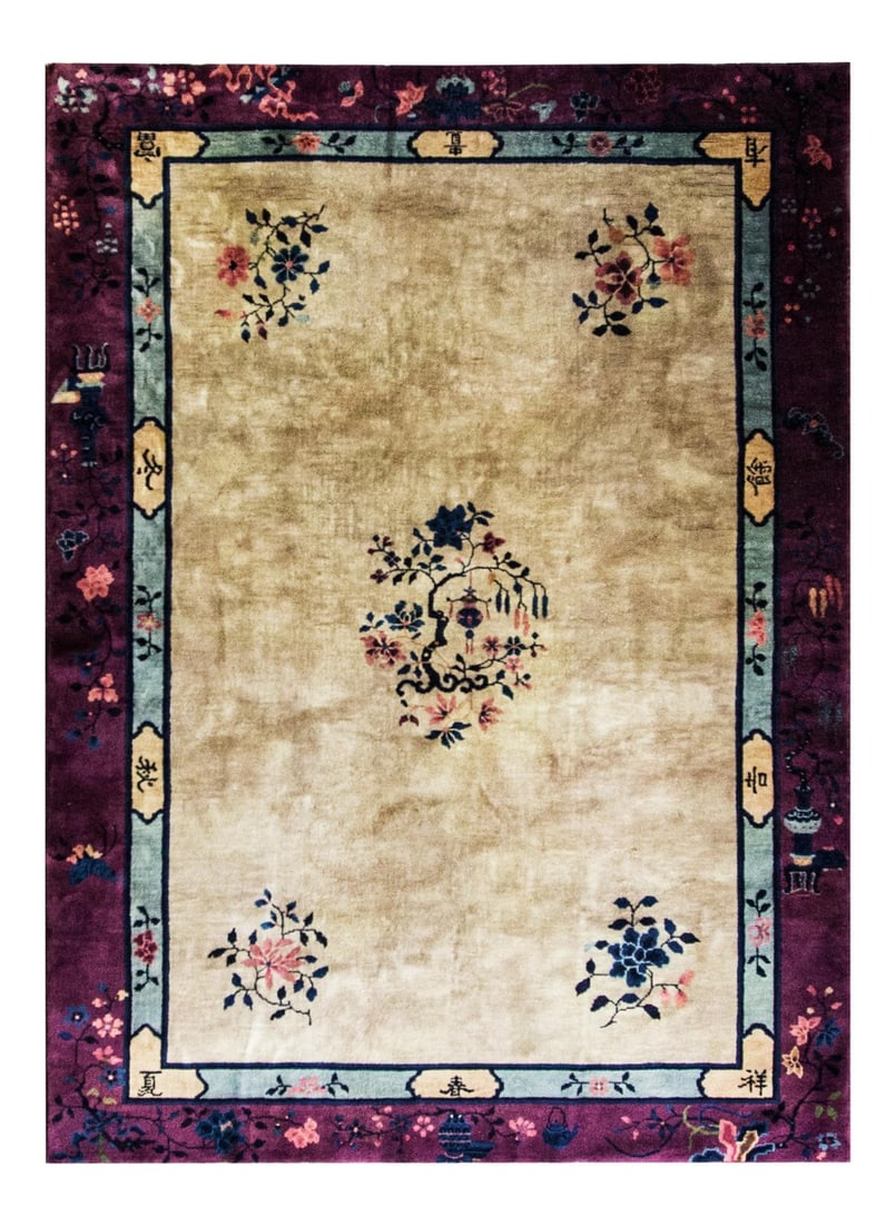 Antique Art Deco Chinese Rug