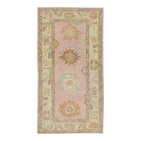 Modern Turkish Oushak Rug 3'2" x 6'1"