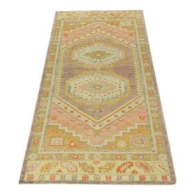 Modern Turkish Oushak Rug 3'1 x 7'6"