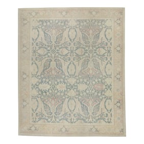 Modern Turkish Fine-Woven Oushak Rug 9'5" x 11'9"