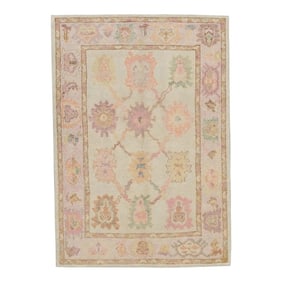Modern Turkish Oushak Rug 4' x 5'10"