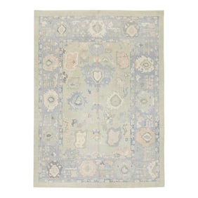 Modern Turkish Oushak Rug 8'8" x 11'7"
