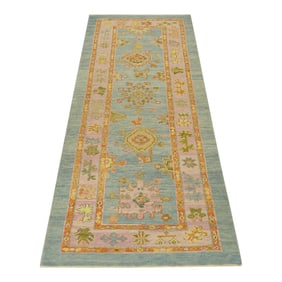 Modern Turkish Oushak Rug 3' x 8'6"
