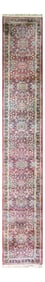 Antique Persian Laver Kerman Runner-2'8" X 19'