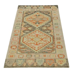 Modern Turkish Oushak Rug 3'1 x 6'6"