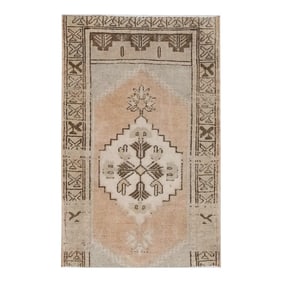 Vintage Turkish Mini Rug 1'8" X 2'7"