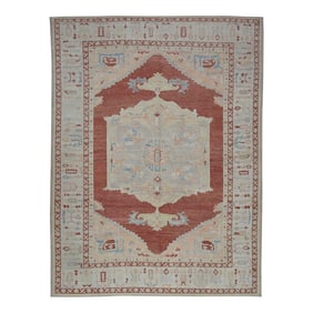 Traditional Turkish Oushak Rug 9'2" X 12'