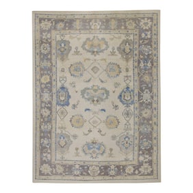 Modern Turkish Oushak Rug 8'10" x 11'10"