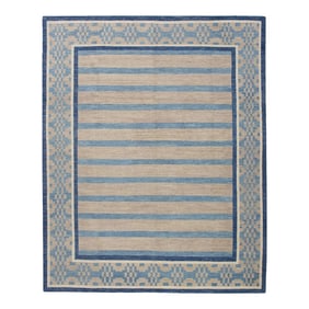 Modern Turkish Oushak Rug 9'10" x 12'1"