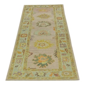 Modern Turkish Oushak Rug 3'2" x 9'2"
