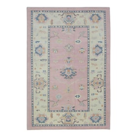 Modern Turkish Oushak Rug 6'4" x 9'2"