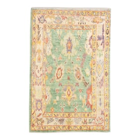 Modern Turkish Oushak Rug 5'4" x 8'