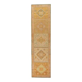 Modern Turkish Oushak Rug 3'1" x 11'8"