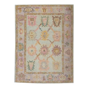 Modern Turkish Oushak Rug 4' X 5'4"