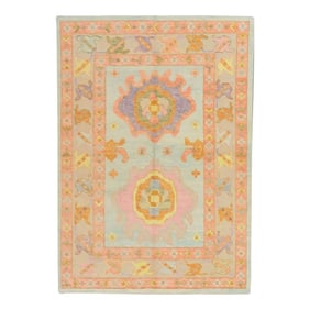 Modern Turkish Oushak Rug 5' x 6'9"