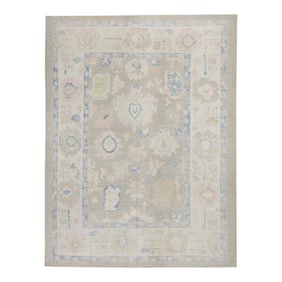 Modern Turkish Oushak Rug 8'11" x 11'6"