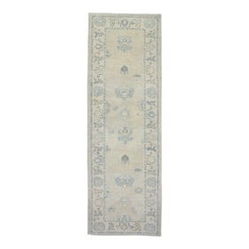 Modern Turkish Oushak Rug 3'2" x 9'9"