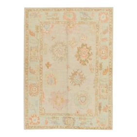 Modern Turkish Oushak Rug 5' x 6'10"