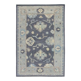 Modern Turkish Oushak Rug 6'3" x 9'