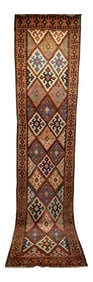 Persian Flat Woven Kilim Runner - 2‚Ä≤10‚Ä≥ √ó 12&#8218