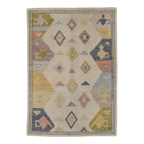 Modern Turkish Oushak Rug 4' x 5'7"