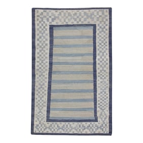 Handmade Modern Kilim Rug 3' X 4'10"