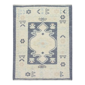 Modern Turkish Oushak Rug 2'4" x 2'10"