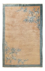 Antique Art Deco Bamboo Tree Rug