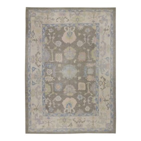Modern Turkish Oushak Rug 8'11" x 12'3"