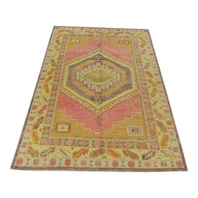 Modern Turkish Oushak Rug 6' x 9'3"