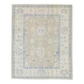 Modern Turkish Oushak Rug 9' x 11'7"