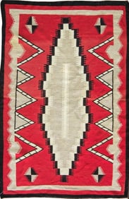 Antique Navajo Style Eye-Dazzler Rug, 3'9" X 5'11"