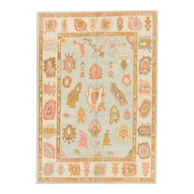 Modern Turkish Oushak Rug 6'1" x 8'4"