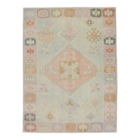 Modern Turkish Oushak Rug 4' x 5'10"