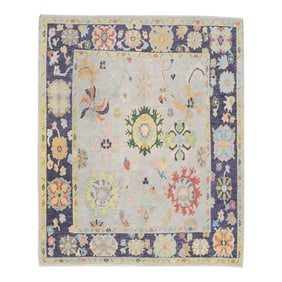 Modern Turkish Oushak Rug 8'5" x 9'10"
