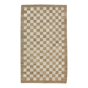 Handmade Modern Kilim Rug 2'8" X 4'6"